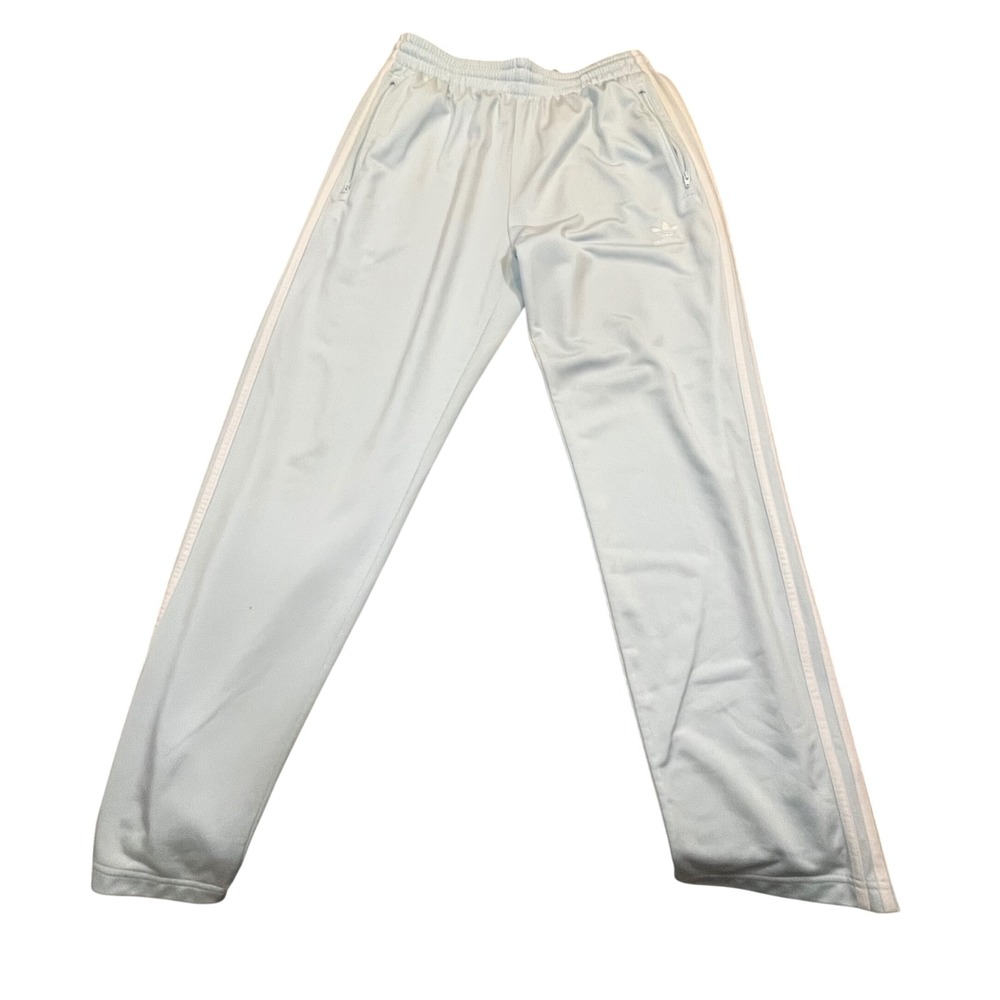 Adidas Originals Mens Parley Track Pants Light Blue Trefoil 3-Stripe Large